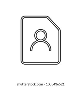 Files and Folders User Outline Simple Vector Icon