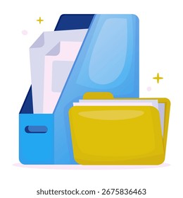 Files and folders vector object illustration