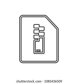 Files and Folders Zip Outline Simple Vector Icon