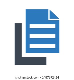 files glyph colour vector icon