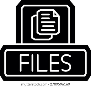 Files Glyph Style Icon Design