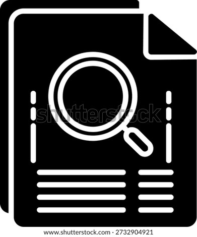 Files Glyph Vector Icon Design