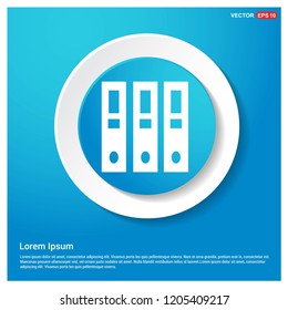 files icon Abstract Blue Web Sticker Button - Free vector icon