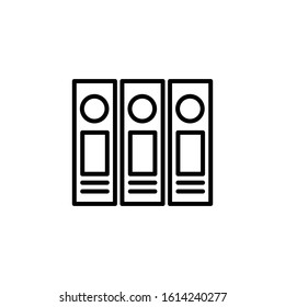 Files icon. Business Icon. Vector thin line icon.