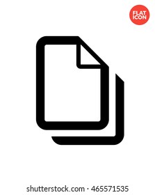 Files Icon Flat Style Isolated Vector Illustration