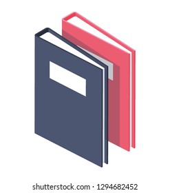 Files icon, isometric design