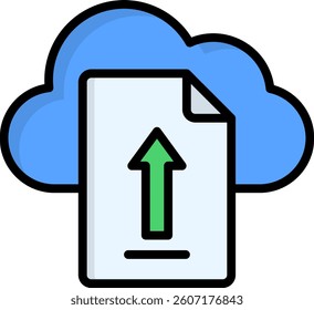 Files Icon Lineal Color Vector Illustration