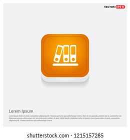 files icon Orange Abstract Web Button - Free vector icon