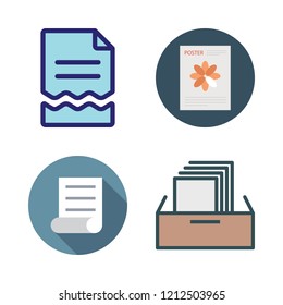 files icon set. vector set about file and filing cabinet icons set.