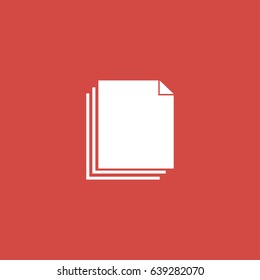 files icon. sign design. red background