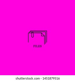 files icon sign signifier vector