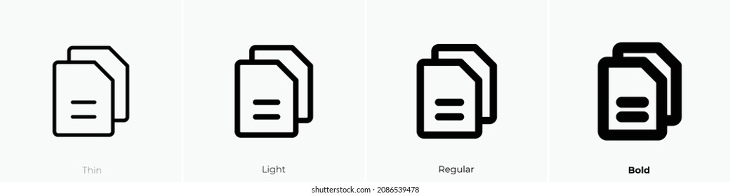 icono de archivos. Diseño delgado, ligero y audaz aislado en un fondo blanco