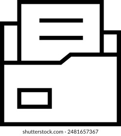 files icon. Thin linear style design isolated on white background