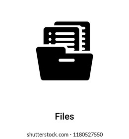 Files icon vector isolated on white background, logo concept of Files sign on transparent background, filled black symbol