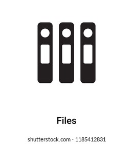 Files icon vector isolated on white background, logo concept of Files sign on transparent background, filled black symbol