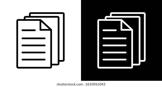 Files icon Vector isolated outline drawing.
