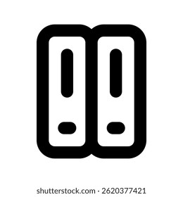 Vetor de Ícone de Arquivos para Gerenciamento de Documentos e Trabalho do Office. Design moderno de arquivo para papelada e pastas. Ícone de Linha