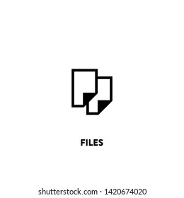 files icon vector. files sign on white background. files icon for web and app