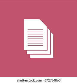 files icon. vector sign symbol on white background