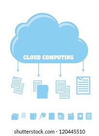 files icons over gray background. vector illustration