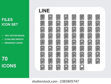 Files Icons with White Background Free Vector