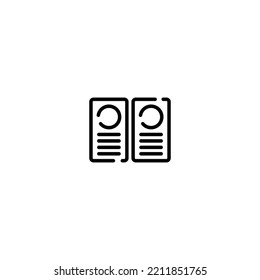 Files incomplete line art icon template