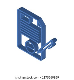 Files isometric left top view 3D icon