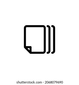Files Line Icon, Vector Template