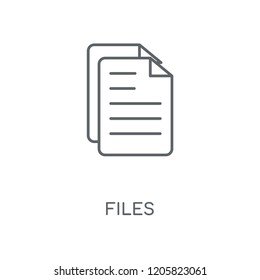 Files linear icon. Files concept stroke symbol design. Thin graphic elements vector illustration, outline pattern on a white background, eps 10.