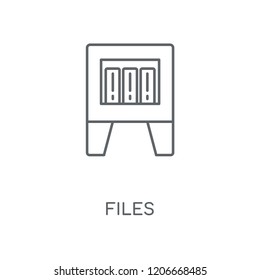 Files linear icon. Files concept stroke symbol design. Thin graphic elements vector illustration, outline pattern on a white background, eps 10.
