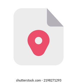 Files Location Icon with Flat Style