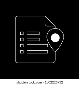 Files location vector line icon