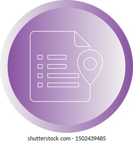 Files location vector line icon