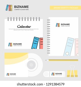 Files Logo, Calendar Template, CD Cover, Diary and USB Brand Stationary Package Design Vector Template