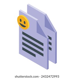 Files marketing icon isometric vector. Team work content. Platform online