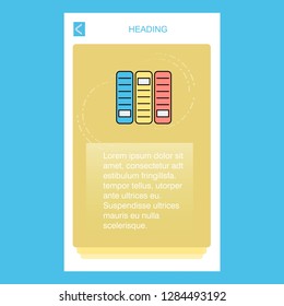 Files mobile vertical banner design design. Vector