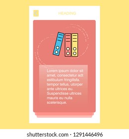 Files mobile vertical banner design design. Vector