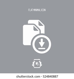 Files Multiple Downlad - Flat Minimal Icon