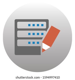 files with note icon logo design template