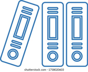 Files, Office, Ring Binder Line Icon