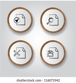 Files on web icon set,Vector