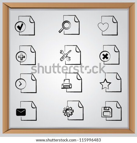 Files on web icon set,Vector