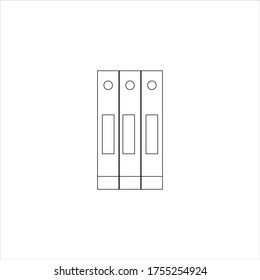 Files on a white background