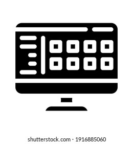 files of operating system glyph icon vector. files of operating system sign. isolated contour symbol black illustration