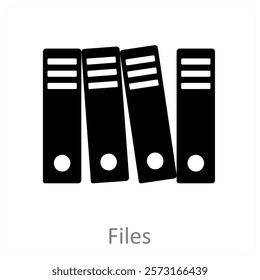 Files and paper icon concept