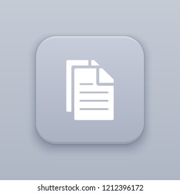Files, papers button, best vector on a gray background