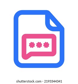 Files with Password Icon Two Color