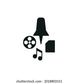 Files sharing icon vector illustration