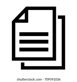 files symbol of double paper sheet icon