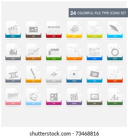 Files type icons set